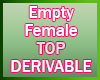 Empty Derivable Top  F
