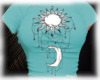 Blue Sun&Moon Shirt Crop
