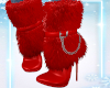 Brooklyn Red Fur Boots