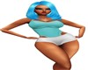 AQUA BODYSUIT & SHORTS