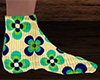 Retro Flowers Socks 12 M