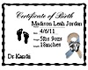 Lava Birth Certificate 1
