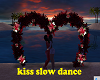 Romantic slow kiss dance