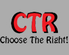 CTR sticker blacknred