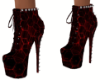 black red spike boots