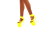 yellow pvc 8 inch heels
