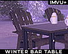 ! winter bar table