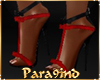 P9)"JIA"Black Red Heels