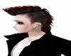 black and red mens hair