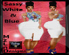 XXL* Sassy White/Blue dr