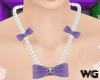 Pearl and Lilac Bow Neck