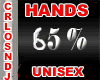 HANDS UNISEX SEXY 65 % D