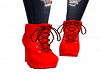 heel boots red