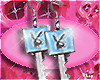 pb key earrings