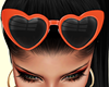 Heart Sunglasses Orange