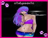 WE! short blue & purple