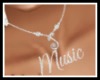 Music~Fancy Sil.Necklace