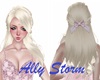 Blonde Hair w pink bow