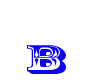 Animated blue b letter