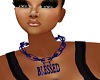 BLESSED Necklace-Blue 