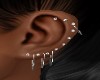 Diamond & Silver Hoops