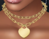 M| Gold Heart Necklace