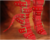 Gold Red Belted Boot