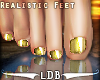 Realistic Feet.|Gold 