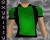 Green/blk bowling shirt