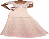 peach lacey elegant gown