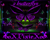 2 butterflys purple