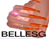 Be orange glitter nail