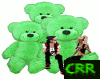 Green Teddy Family