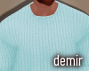 [D] Slit turquoise sweat