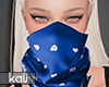 Blue bandana woman