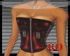 [RD]red pvc corset