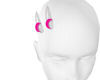 Pink Cres Moon Hair Pins