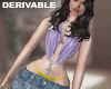 Denim Hem Skirt