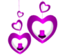 purple candle hearts