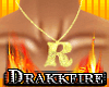 [DF] R gold necklace