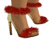 (J) Gold/Red Fur Heels