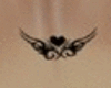 lower back tattoo heart 