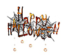 happu haloween neon
