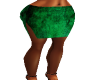 Green Grunge Slit Skirt