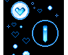 floating blue hearts