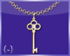 {-} Key Necklace | Gold