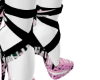 PINK FLIP BOW HEELS