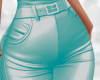 Teal Leather Pant