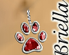 Ruby Paw Belly Ring