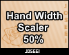 Hand Width Scaler 50%